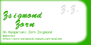 zsigmond zorn business card